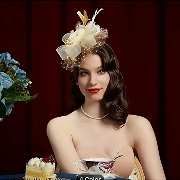 Sunshine Radiance Fascinator Headband – Yellow - Picture 3 of 5